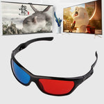 แว่นตา 3D พลาสติกกรอบสีดำ 2 ชิ้น สำหรับภาพยนตร์ เกม DVD วิดีโอแบบมิติ 3D Anaglyph