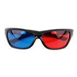 แว่นตา 3D พลาสติกกรอบสีดำ 2 ชิ้น สำหรับภาพยนตร์ เกม DVD วิดีโอแบบมิติ 3D Anaglyph