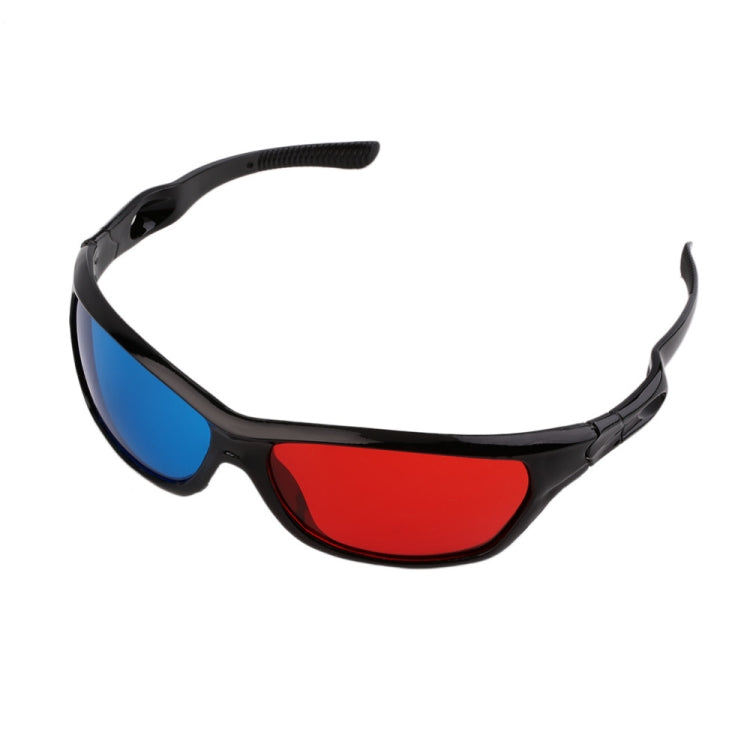 แว่นตา 3D พลาสติกกรอบสีดำ 2 ชิ้น สำหรับภาพยนตร์ เกม DVD วิดีโอแบบมิติ 3D Anaglyph