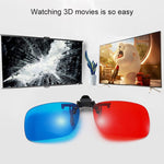 แว่นตา 3D สเตอริโอ สีแดงและน้ำเงิน สำหรับสายตาสั้นและดูหนัง 3D คอมพิวเตอร์ ทีวี