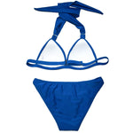 ชุดว่ายน้ำเซ็กซี่สีพื้น 2-in-1 สำหรับผู้หญิง ชุดบิกินี่ชายหาด ขนาด S, M, L, XL, XXL