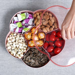 Flower-shaped Transparent Wedding Candy Snack Dried Fruit Storage Box, Single Layer, Double Layer
