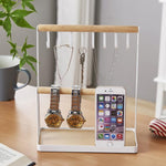 Hook Jewelry Rack Mobile Phone Jewelry Glasses Desktop Two-layer Display Rack, Jewelry Rack