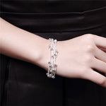 สร้อยข้อมือแฟชั่นชุบเงิน 925