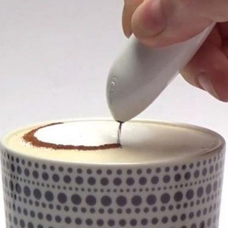 ปากกาแต่งลายลาเต้ไฟฟ้าใหม่ สำหรับกาแฟ เค้ก เครื่องมือแกะสลักเค้กเครื่องเทศ เครื่องมืออบขนม