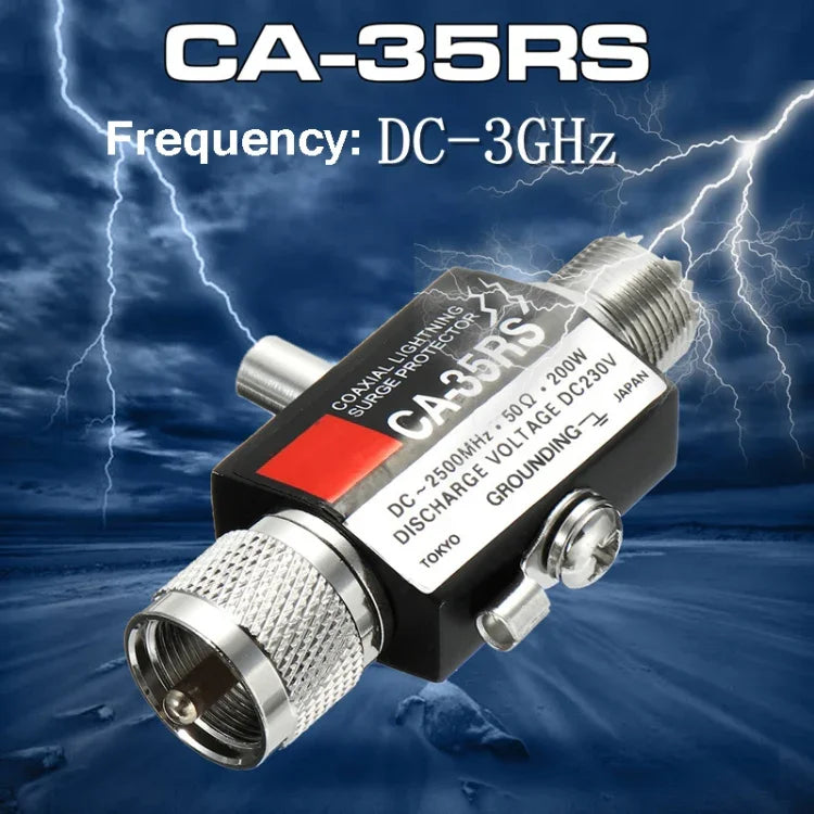 CA-35RS PL259 SO239 Walkie Talkie Radio Repeater Coaxial Lightning Antenna Surge Protector, CA-35RS