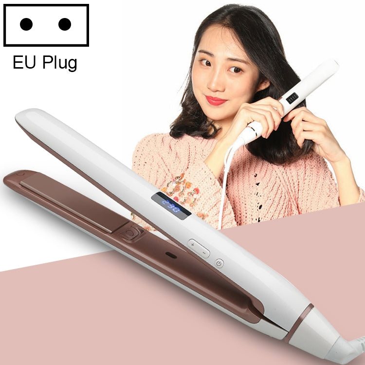 เครื่องหนีบผมมืออาชีพ จอแสดงผล LED แผ่นเคลือบเซรามิก ไอออนิก ม้วนผมและรีดผมตรง