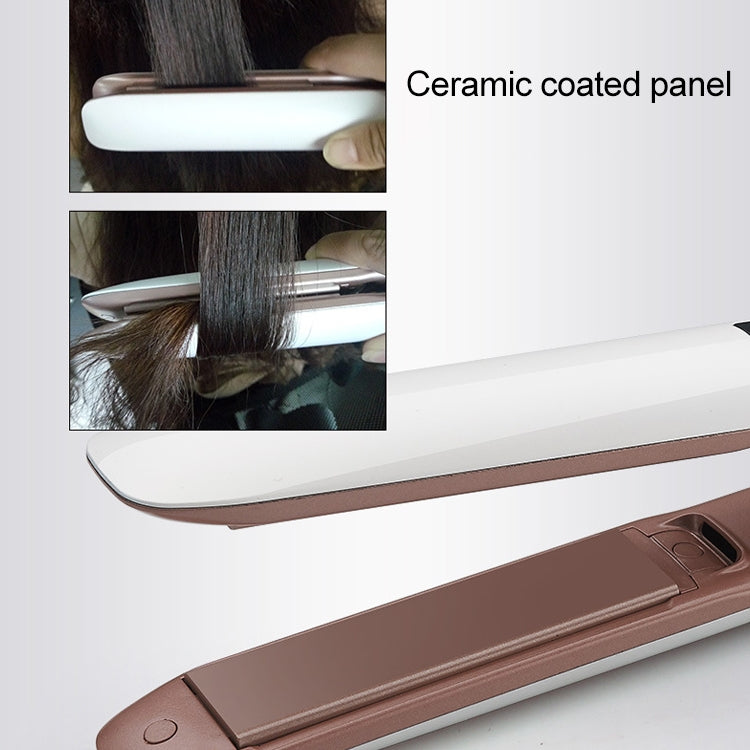 เครื่องหนีบผมมืออาชีพ จอแสดงผล LED แผ่นเคลือบเซรามิก ไอออนิก ม้วนผมและรีดผมตรง