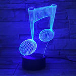 โคมไฟตั้งโต๊ะตกแต่งโน้ตเพลง 3D สัมผัสเปลี่ยนสีสัน LED ไฟกลางคืน