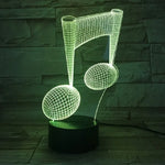 โคมไฟตั้งโต๊ะตกแต่งโน้ตเพลง 3D สัมผัสเปลี่ยนสีสัน LED ไฟกลางคืน