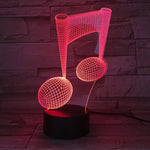 โคมไฟตั้งโต๊ะตกแต่งโน้ตเพลง 3D สัมผัสเปลี่ยนสีสัน LED ไฟกลางคืน