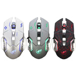 เมาส์เกมไร้สาย WARWOLF Q8 ชาร์จไฟได้ พร้อมไฟเรืองแสง