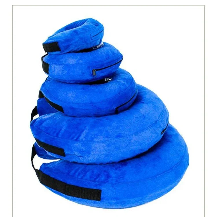 ปลอกคอสุนัข PVC แบบเป่าลม ป้องกันการถูกฉก ขนาด: S, M, L, XL