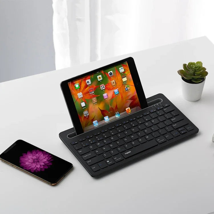 คีย์บอร์ดสำนักงานไร้สาย Bluetooth Rapoo XK100 78 ปุ่ม