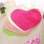 พรมห้องน้ำกันลื่นรูปหัวใจ พรมครัว ตกแต่งบ้าน ขนาด 30*40 ซม., 40*50 ซม., 50*60 ซม., 60*70 ซม.