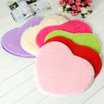 พรมห้องน้ำกันลื่นรูปหัวใจ พรมครัว ตกแต่งบ้าน ขนาด 30*40 ซม., 40*50 ซม., 50*60 ซม., 60*70 ซม.