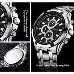 นาฬิกาข้อมือผู้ชาย CURREN 8023 สแตนเลสอนาล็อกสปอร์ต ควอตซ์, ตัวเรือนขาว หน้าขาว, ตัวเรือนเงิน หน้าทอง, ตัวเรือนเงิน ขอบทอง หน้าดำ, ตัวเรือนดำ หน้าขาว, ตัวเรือนดำ หน้าดำ, ตัวเรือนดำ ขอบทอง หน้าขาว, ตัวเรือนดำ หน้าทอง