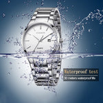 นาฬิกาควอตซ์สตีลเต็มตัวกันน้ำ CURREN 8106 แฟชั่นธุรกิจ ปฏิทิน หน้าปัดสีดำตัวเรือนสีดำ, ตัวเรือนสีขาวหน้าปัดสีดำ, ตัวเรือนสีดำหน้าปัดสีขาว, ตัวเรือนสีขาวหน้าปัดสีขาว