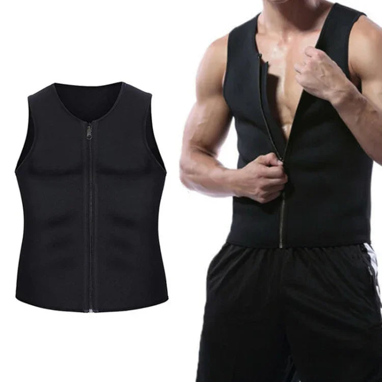 เสื้อกั๊กซิปสำหรับผู้ชาย เสื้อรัดหน้าท้อง เสื้อฟิตเนส, S, L, XL, XXL, XXXL, M