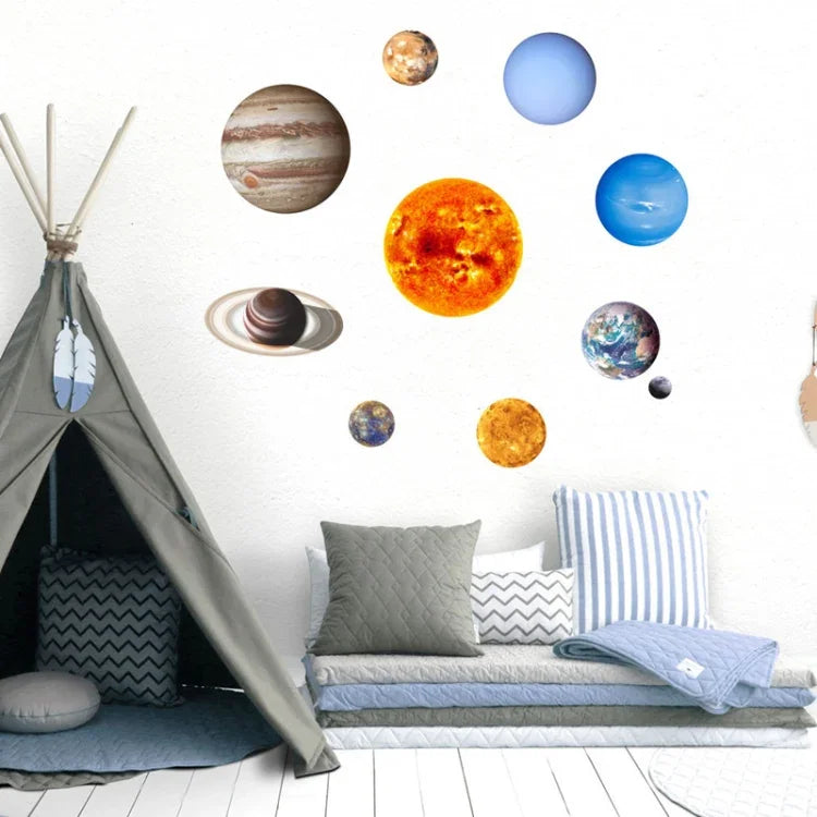 สติ๊กเกอร์เรืองแสงลายระบบสุริยะ E wall Planet สำหรับห้องนอนและห้องต่างๆ