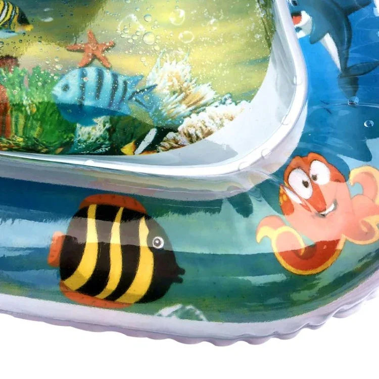 เบาะเล่นน้ำตู้ปลาเป่าลมสำหรับเด็ก สีฟ้าอ่อน 66*50cm สีขาว 60*50cm สีฟ้า 60*50cm