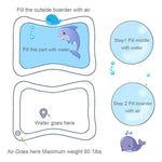 เบาะเล่นน้ำตู้ปลาเป่าลมสำหรับเด็ก สีฟ้าอ่อน 66*50cm สีขาว 60*50cm สีฟ้า 60*50cm