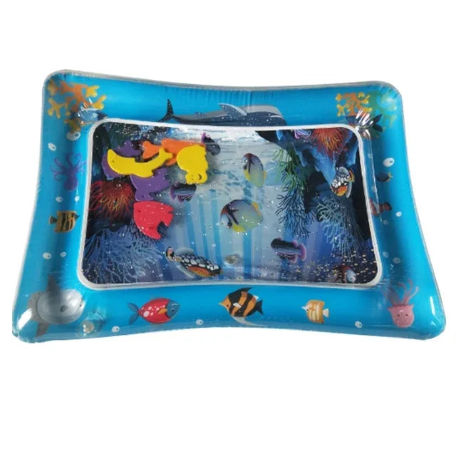 เบาะเล่นน้ำตู้ปลาเป่าลมสำหรับเด็ก สีฟ้าอ่อน 66*50cm สีขาว 60*50cm สีฟ้า 60*50cm
