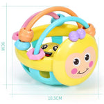 ของเล่นระฆังมือรูปผึ้งยางนุ่มสำหรับเด็ก ของเล่นการศึกษาตั้งแต่แรกเกิด