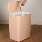 Fully-automatic with Lip Covered Household Living Room Kitchen Bathroom Intelligent Induction Trash Can, Charged Type