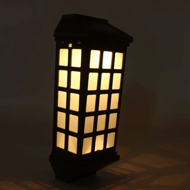 Extended Outdoor Solar Wall Lamp IP65 Waterproof Courtyard Garden Villa Wall Fence Stair Light, White Light, Warm White