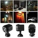 ไฟกลางแจ้ง 3W 4 LEDs SMD 3535 เซนเซอร์ตรวจจับความเคลื่อนไหวไร้สาย ไฟสปอร์ตไลท์ LED ติดผนัง