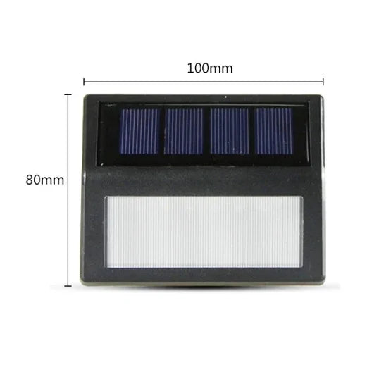 โคมไฟสวนกลางแจ้ง 6 LEDs กันน้ำ IP65 ไฟผนังเซ็นเซอร์พลังงานแสงอาทิตย์ ไฟฉุกเฉิน