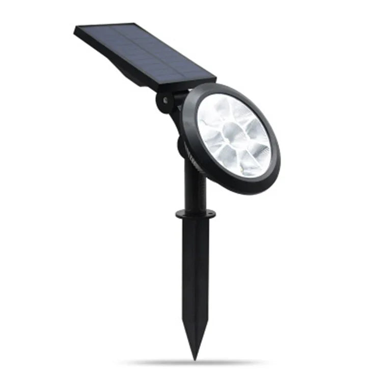 ไฟสวนพลังงานแสงอาทิตย์ 9 LEDs LED กลางแจ้ง ปรับได้ กันน้ำ IP65 ไฟเปลี่ยนสี สีขาวอุ่น + สีขาว