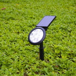 9 LEDs Solar Power Garden Lights LED Outdoor Garden Adjustable IP65 Waterproof Light, Colorful Changing, Warm White + White Light
