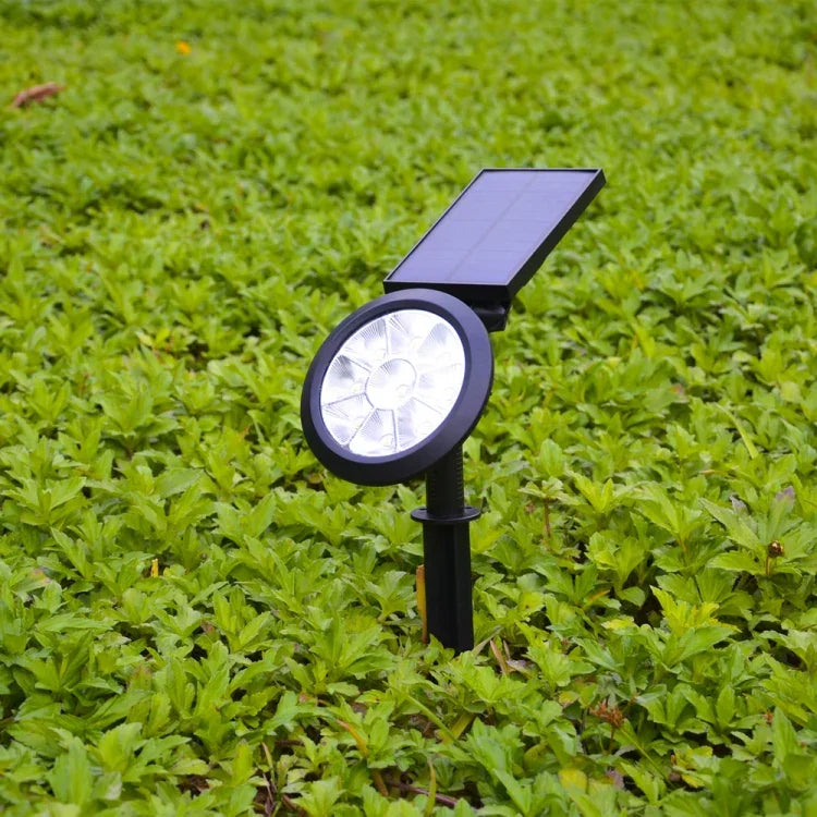 9 LEDs Solar Power Garden Lights LED Outdoor Garden Adjustable IP65 Waterproof Light, Colorful Changing, Warm White + White Light