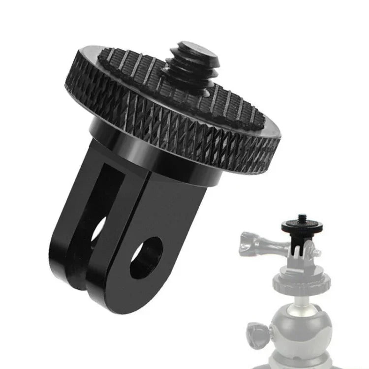 อุปกรณ์เสริมกล้องกีฬา สำหรับ GoPro HERO11 Black / HERO9 Black / DJI Osmo Action 3, แขนโค้งแนวตั้งกลาง, แท่งต่อโค้ง, แขนโค้งสากลตรงกลาง, หัวแปลง 1/4