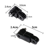 แขนปรับอะแดปเตอร์สกรู TELESIN สำหรับ GoPro Hero12 Black / Hero11/10 /9 /8 /7 /6 /5, Insta360 Ace / Ace Pro, DJI Osmo Action 4 และกล้องแอคชั่นอื่นๆ, อะแดปเตอร์ยาวทิศทางเดียว, อะแดปเตอร์สั้นทิศทางเดียว, อะแดปเตอร์ยาวทิศทางต่างกัน