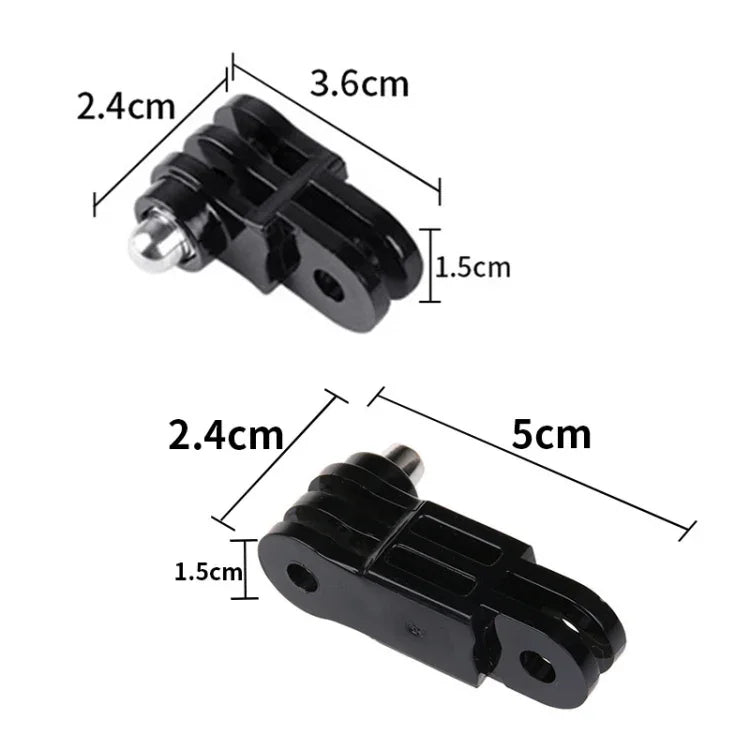 แขนปรับอะแดปเตอร์สกรู TELESIN สำหรับ GoPro Hero12 Black / Hero11/10 /9 /8 /7 /6 /5, Insta360 Ace / Ace Pro, DJI Osmo Action 4 และกล้องแอคชั่นอื่นๆ, อะแดปเตอร์ยาวทิศทางเดียว, อะแดปเตอร์สั้นทิศทางเดียว, อะแดปเตอร์ยาวทิศทางต่างกัน