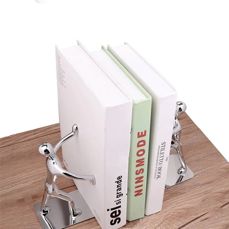 ที่วางหนังสือคู่ รูปคน พร้อมแผ่นกันลื่น อุปกรณ์จัดโต๊ะศิลปะ ชั้นวางหนังสือ ตกแต่งสำนักงานและห้องเรียน