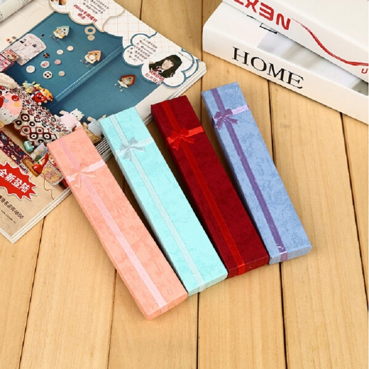 กล่องสร้อยคอรูปสี่เหลี่ยมโบว์กุหลาบ 3 ชิ้น กล่องของขวัญ กล่องเครื่องประดับ ส่งสีสุ่ม