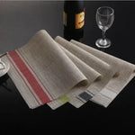 แผ่นรองโต๊ะ PVC ทนทาน 2 ชิ้น แผ่นรองแก้วกาแฟ ลายถักกันลื่น ขนาด 30x45 ซม.