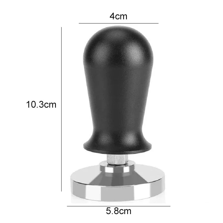 เครื่องกดผงกาแฟสแตนเลสแบบแรงดันคงที่อลูมินา ขนาด 58mm สีดำ