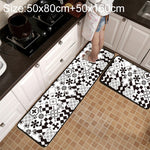 Geometric Lattice Carpet Kitchen Bath Antiskid Mat, 40x60cm, 40x120cm, 50x80cm, 50x160cm, 40x60cm + 40x120cm, 50x80cm + 50x160cm