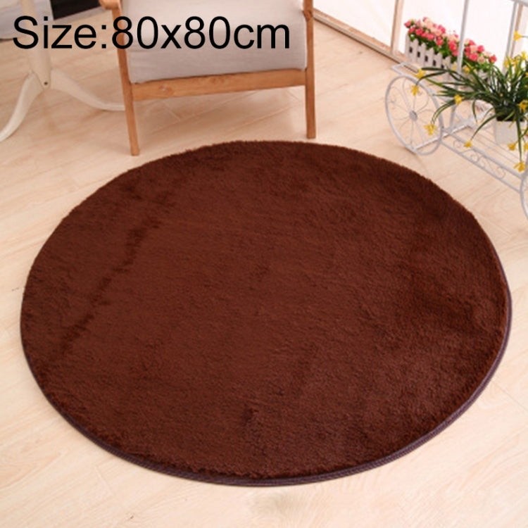 KSolid Round Carpet Soft Fleece Mat Anti-Slip Area Rug Kids Bedroom Door Mats, Diameter: 80cm, Diameter: 100cm, Diameter: 120cm