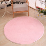 KSolid Round Carpet Soft Fleece Mat Anti-Slip Area Rug Kids Bedroom Door Mats, Diameter: 80cm, Diameter: 100cm, Diameter: 120cm