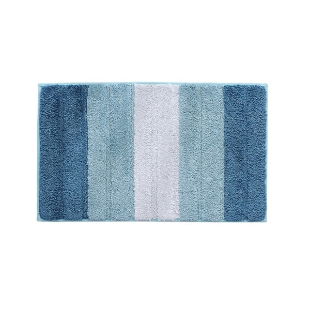 Stripe Indoor Anti-slip Bathroom Kitchen Floor Mat Microfiber Rug Carpet, 46x71cm, 51x81.5cm