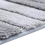 Stripe Indoor Anti-slip Bathroom Kitchen Floor Mat Microfiber Rug Carpet, 46x71cm, 51x81.5cm