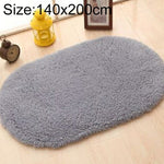 Faux Fur Rug Anti-slip Solid Bath Carpet Kids Room Door Mats Oval  Bedroom Living Room Rugs, 80x200cm, 120x200cm, 140x200cm, 160x230cm