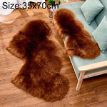 Creative Double Heart Imitation Wool Carpet Sofa Cushion Mat Plush Bedroom Living Room Floor Rugs, 35x70 cm, 60x120cm