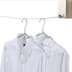 Retractable Indoor And Outdoor Clothes Wall Hanger Magic Drying Rack Balcony Bathroom Invisible Clothesline Wire Rope, Black